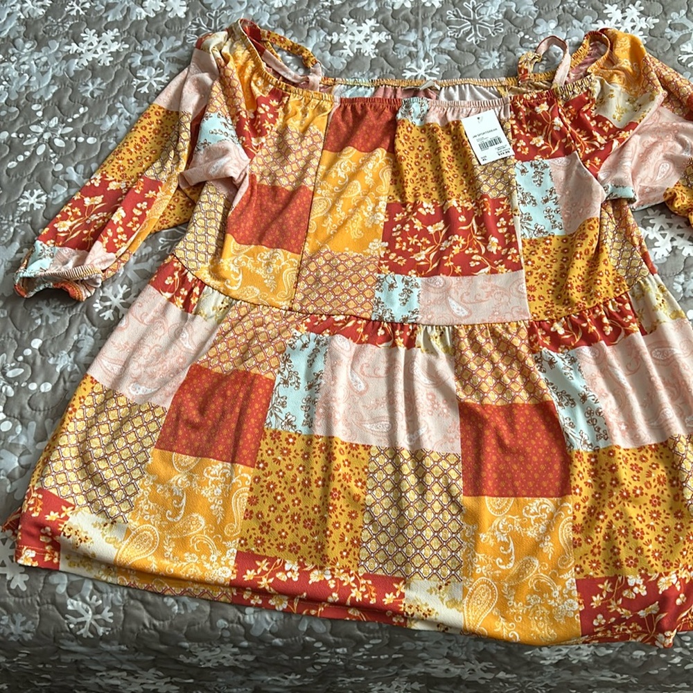 Patched silky shirt